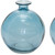 Set of Two Blue Glass Round Table Vase