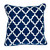 Homeroots Home Decor Geometric Zippered Pillow, Blue, 18 X 18 Inches