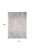 7' X 9' Gray and White Chevron Non Skid Area Rug