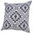Homeroots Home Decor 20 X 20 Inches Navy and White Color 100% Cotton Geometric Zippered Pillow