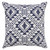 Homeroots Home Decor 20 X 20 Inches Navy and White Color 100% Cotton Geometric Zippered Pillow