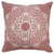 Homeroots Home Decor 20 X 20 Inches Dusty Rose and White 100% Cotton Geometric Zippered Pillow