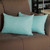 Homeroots Home Decor Set Of Two 12 x 20 Inches Sky Blue Polyester Zippered Pillow Covers