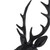 23" Black Polyresin Suited Deer Bust Tabletop Sculpture