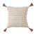 20" White Cotton Pillow With Tassels Edges