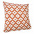 Homeroots Home Decor 20 X 20 Inches Orange and White 100% Cotton Geometric Zippered Pillow