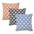 Homeroots Home Decor 20 X 20 Inches Orange and White 100% Cotton Geometric Zippered Pillow