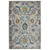 8' Gray Blue And Orange Area Rug