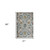 8' Gray Blue And Orange Area Rug