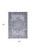 5' X 7' Gray Ivory and Blue Floral Power Loom Distressed Washable Area Rug