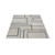 5' X 7' Ivory Blue and Gray Geometric Area Rug