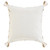 Homeroots Home Decor 20 X 20 Inches White and Tan COlor 100% Cotton Geometric Zippered Pillow