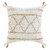 Homeroots Home Decor 20 X 20 Inches White and Tan COlor 100% Cotton Geometric Zippered Pillow
