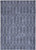 5' X 7' Blue and Ivory Geometric Power Loom Washable Area Rug
