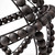 11" Black Wooden Bead And Metal Orb Sculpture - 808230026537