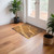 3' X 5' Yellow Abstract Non Skid Area Rug 100% PET