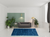 8' X 10' Blue And Green Shag Tufted Handmade Area Rug