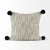 Homeroots Home Decor Beige and Midnight Pom Pom Square Accent Pillow Cover, Beige and Midnight, 18 x 18 x 1 Inch