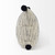 Homeroots Home Decor Beige and Midnight Pom Pom Square Accent Pillow Cover, Beige and Midnight, 18 x 18 x 1 Inch