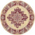 8' Cream Round Damask Power Loom Area Rug