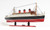 Homeroots Home Decor 5" Black and Red RMS Queen Mary Boat Hand Painted Decorative Boat
