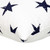 Homeroots Home Decor 16 Inches White and Blue Star Cotton Throw Pillow