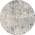 5' Blue and Gray Round Abstract Power Loom Area Rug