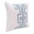 20" Blue And Ivory Cotton Geometric Throw Pillow