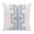 20" Blue And Ivory Cotton Geometric Throw Pillow