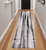 8' Black Silver And Gray Abstract Runner Rug