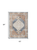 5' X 7' Denim Blue Oriental Power Loom Distressed Washable Area Rug