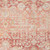 8' Salmon And Tan Floral Runner Rug