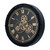 Homeroots Home Decor 20" Circle Analog Wall Clock, Black and Gold