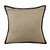 Homeroots Home Decor 20 X 20 Inches Tan and Black Linen Zippered Pillow