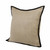 Homeroots Home Decor 20 X 20 Inches Tan and Black Linen Zippered Pillow