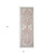 8' Pink And Gray Medallion Runner Rug