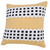 Homeroots Home Decor 20 X 20 Inches Yellow, Black, and White 100% Cotton Striped Zippered Pillow