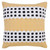 Homeroots Home Decor 20 X 20 Inches Yellow, Black, and White 100% Cotton Striped Zippered Pillow