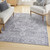 Homeroots Home Decor 6' x 9' Blue and Pink Floral Power Loom Distressed Washable Area Rug