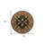 6' Black and Red Round Floral Area Rug