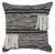 Homeroots Home Decor 18 X 18 Inches Black and Off-White Striped Cotton Zippered Pillow With Fringe