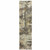 Homeroots Home Decor 2' x 10' Abstract Runner Rug, Grey and Gold, Power Loom Stain Resistant