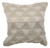 18" X 18" Gray and Beige Geometric Cotton Zippered Pillow - 606114789420