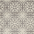 4' X 6' Gray Floral Power Loom Non Skid Area Rug