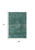 5' X 7' Gray and Green Medallion Non Skid Area Rug