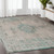 Homeroots Home Decor 5' x 7' Gray and Green Medallion Non Skid Area Rug