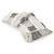 60" X 50" Gray and White Woven Cotton Checkered Throw Blanket with Fringe