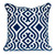 Homeroots Home Decor 18 X 18 Inches Blue 100% Cotton Geometric Zippered Pillow  