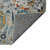 5' X 7' Gray Blue And Orange Area Rug