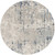 Homeroots Home Decor 8' Blue and Gray Round Abstract Power Loom Area Rug